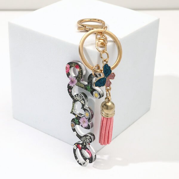 1pc New MOM Keychain Mother's Day LOVE Gift Glitter Sunflower Acrylic Keychain Bag Backpack Accessory To Mother Valentine's Day Gift Hanger - Image 7