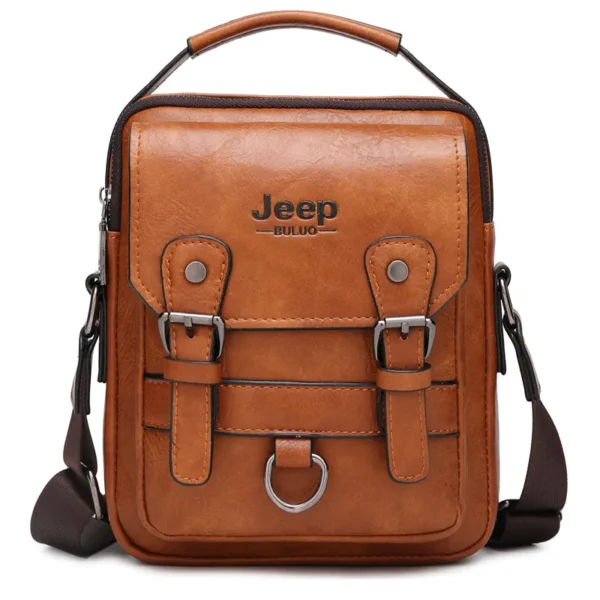 JEEP BULUO Multi-function Business Handbags Men New Man's Shoulder Bag Large Capacity Leather Messenger Bag Crossbody Big Brand - Image 9