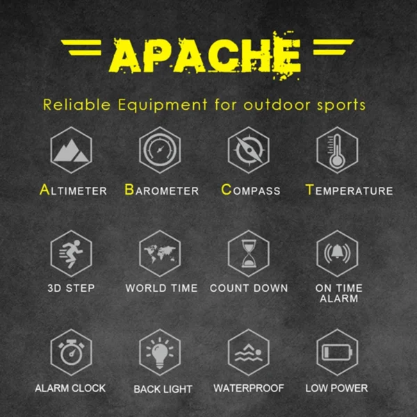 NORTH EDGE Men's sport Digital watch Hours Running Swimming Military Army watches Altimeter Barometer Compass waterproof 50m - Image 6