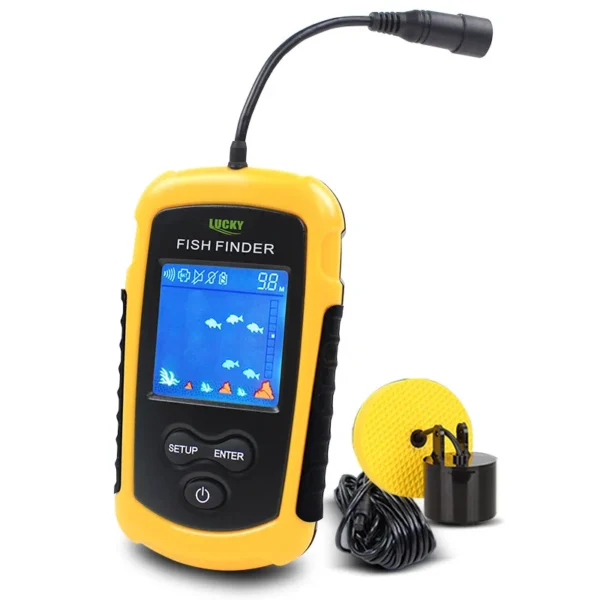 100M Portable Sonar Echo Sounder Alarm Transducer Lake Sea Fishing - Image 7