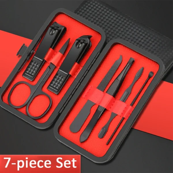 7/10/12/18/20/24PCS Set Professional Manicure Set Kits Stainless Steel Fingernail Toenail Clippers Set with Leather Portable - Image 14