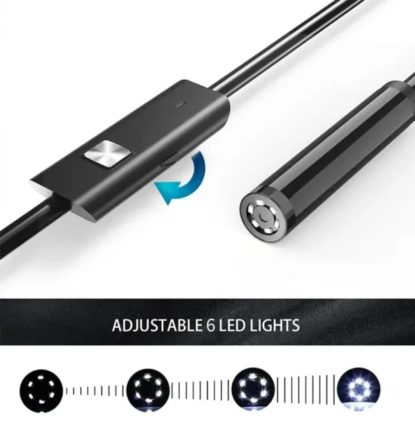 7.0MM TYPE-C IP67 Waterproof 6 LEDs Inspection Borescope Cameras for Phone PC - Image 2