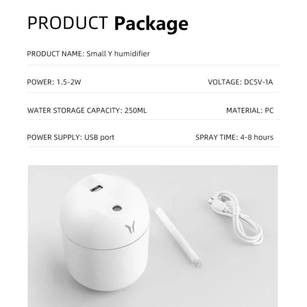 250ML USB Mini Air Humidifier Aroma Essential Oil Diffuser - Image 17