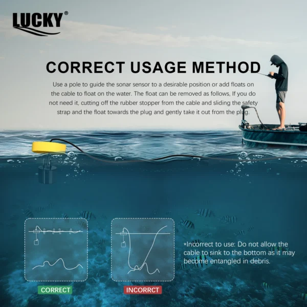 100M Portable Sonar Echo Sounder Alarm Transducer Lake Sea Fishing - Image 3