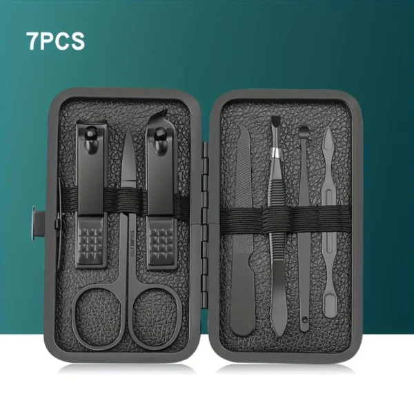 7/10/12/18/20/24PCS Set Professional Manicure Set Kits Stainless Steel Fingernail Toenail Clippers Set with Leather Portable - Image 9