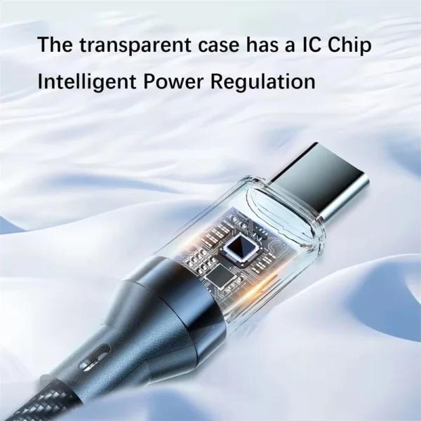 120W Type C to Type C Cable Phone Super Fast Charging Cable With LED Display - Image 2