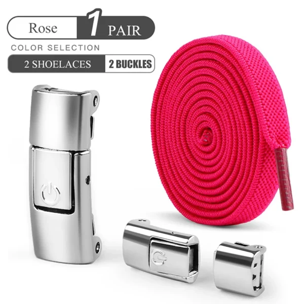 8mm No Tie Shoe Laces Press Lock Shoelaces Without Ties Elastic Laces Sneaker Kids Adult Widened Flat Shoelace for Shoes - Image 26