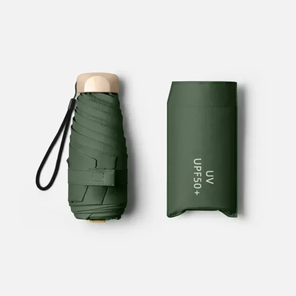 1Pc 55% Off Mini Sun Umbrella Pocket Rain Umbrella Vinyl Folding UV Ultraviolet Protection Sun Shade Pocket Parasol Capsule - Image 8