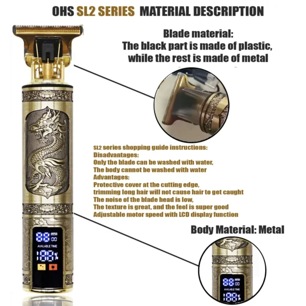 T9 Hair Repair Beard Shaving Body Hair Trimmer Clippers Electric Machine Shaver - Image 5