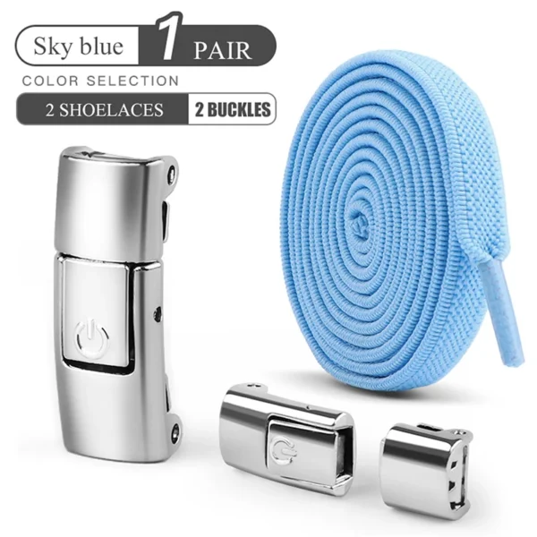8mm No Tie Shoe Laces Press Lock Shoelaces Without Ties Elastic Laces Sneaker Kids Adult Widened Flat Shoelace for Shoes - Image 17