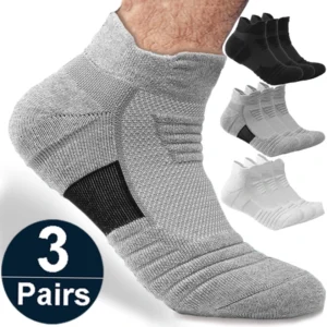 1/3 Pairs Anti-slip Football Socks Men Cotton Sock