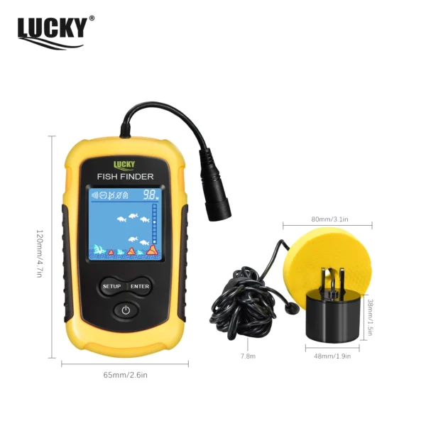 100M Portable Sonar Echo Sounder Alarm Transducer Lake Sea Fishing - Image 4