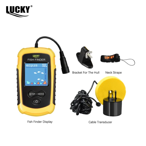 100M Portable Sonar Echo Sounder Alarm Transducer Lake Sea Fishing - Image 6