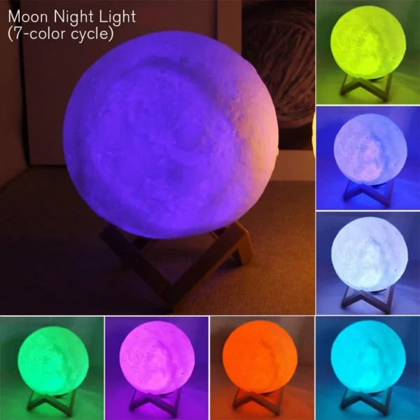 Book Light LED Moon Light Galaxy Light, Moon Night Light, Girl, Boy, Child Birthday Gift, Bedroom Decoration Indoor lighting - Image 7