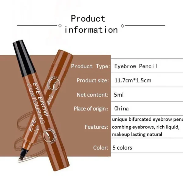 4 Point Eyebrow Pencil Maquillajes Para Mujer Waterproof Liquid Eyebrow Pen Makeup Long Lasting Cosmetic Microblade Brow Pencil - Image 6