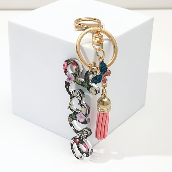 1pc New MOM Keychain Mother's Day LOVE Gift Glitter Sunflower Acrylic Keychain Bag Backpack Accessory To Mother Valentine's Day Gift Hanger - Image 12